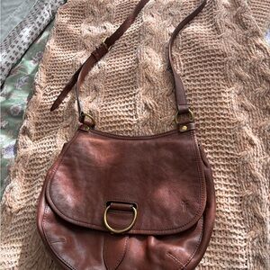Frye “Lucy” Crossbody Bag in Rich Brown